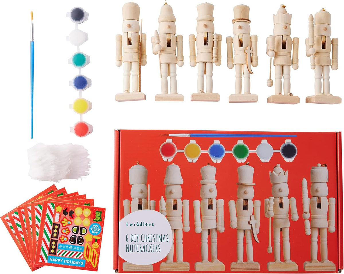 Christmas Wooden Nutcracker Decorations Paint Set Collection