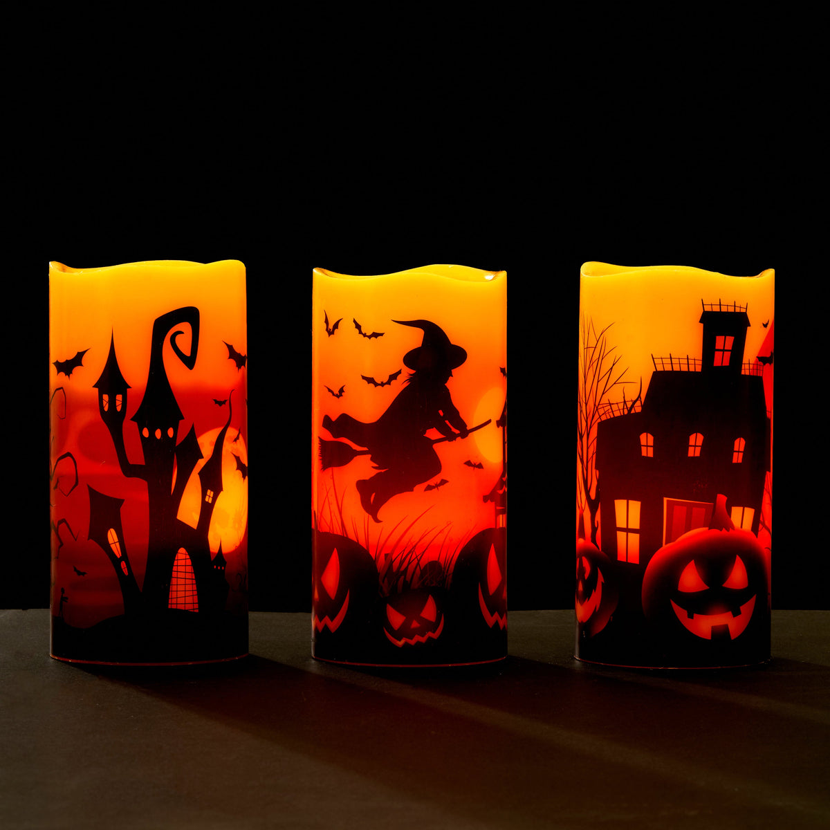 LED Flameless Wax Halloween Candles Collection