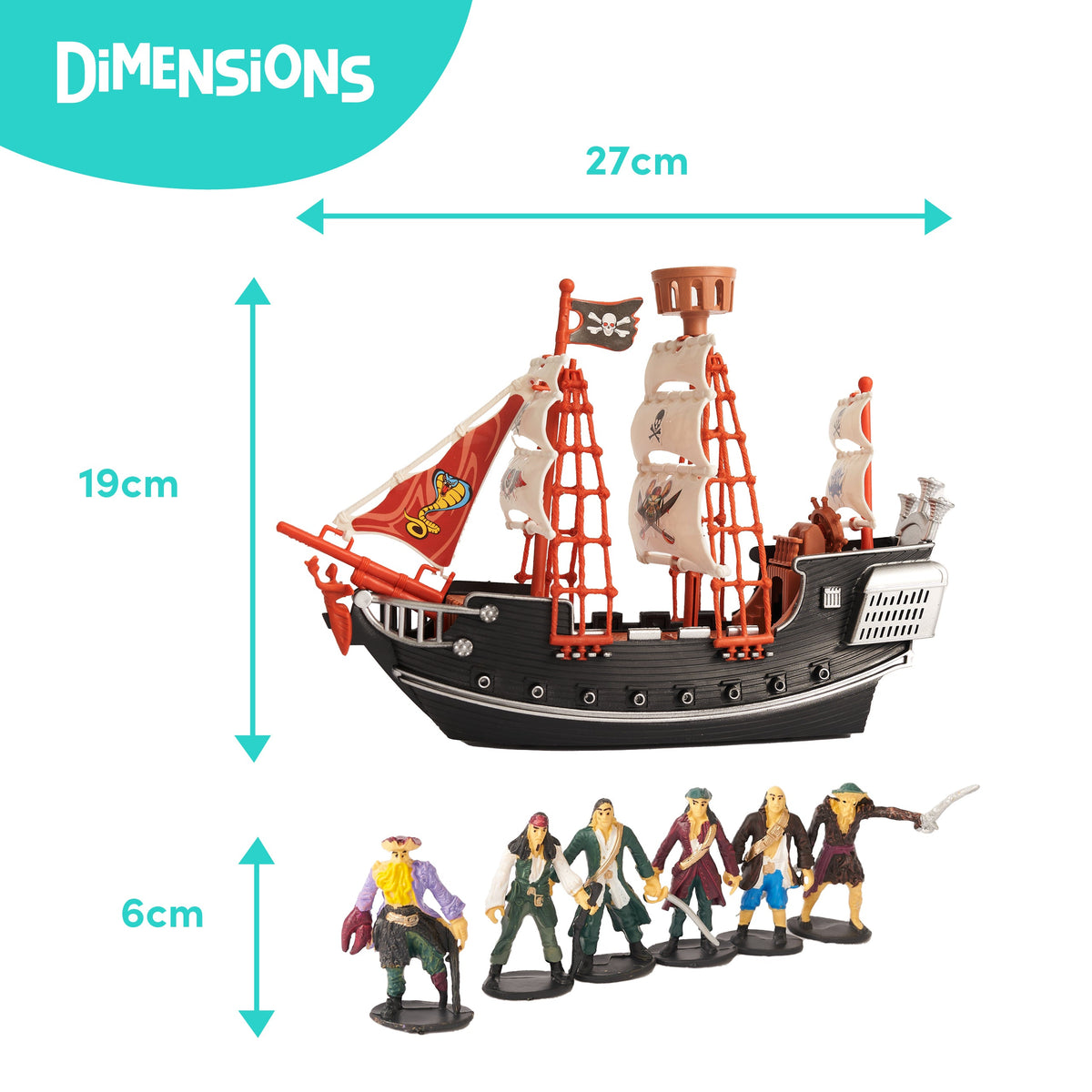 Pirate Ship Set Including Pirate Figures