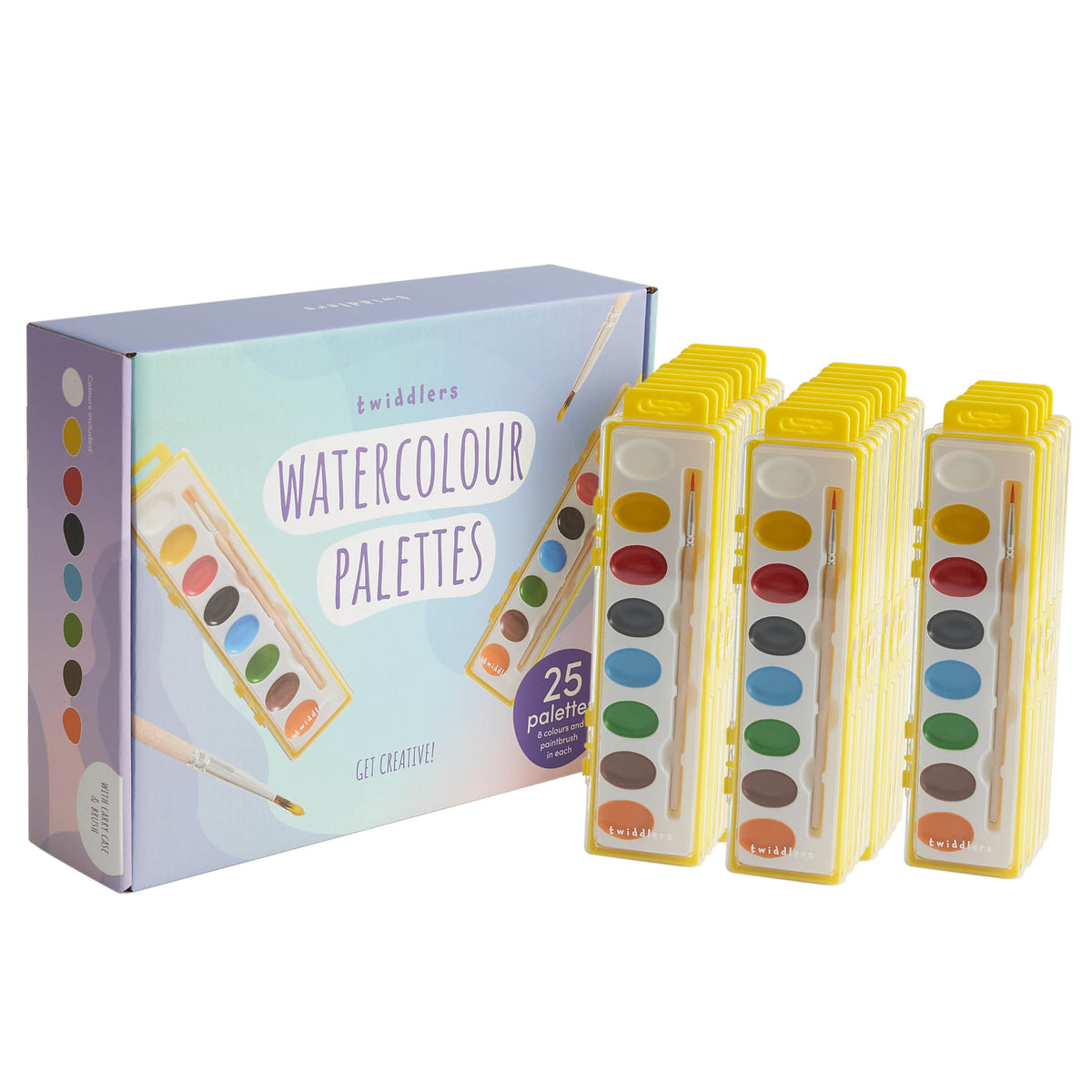 Watercolour Paint Palette Sets Including Brushes