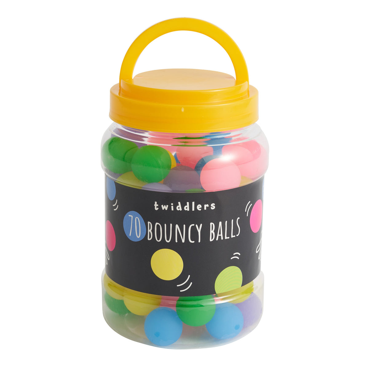 Neon Bouncy Balls Toy Tub Set
