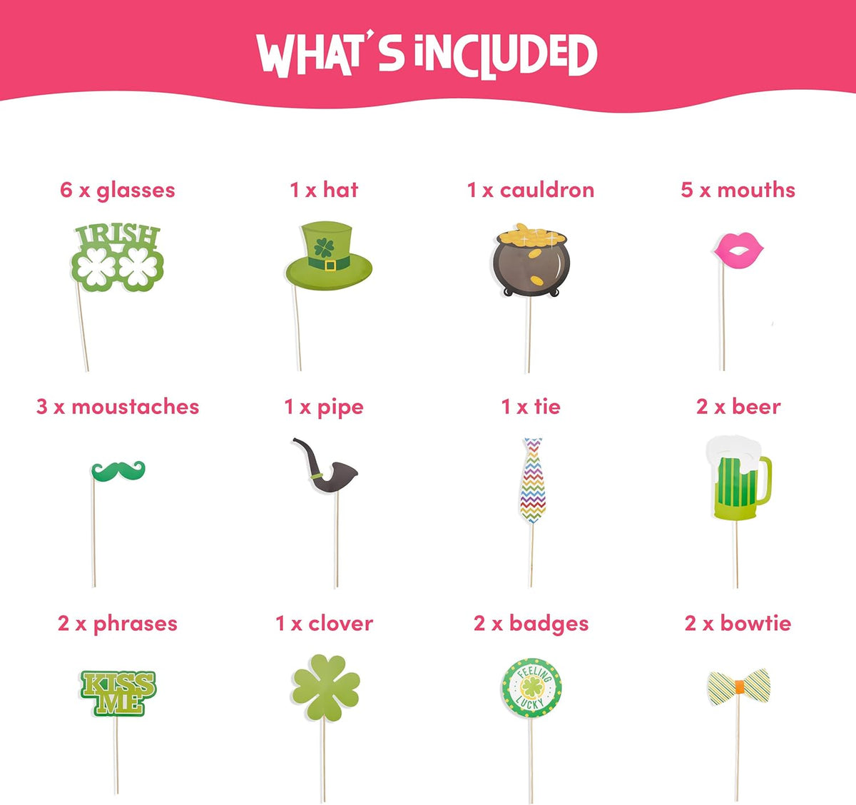 St Patrick's Day Photo Booth Props Collection