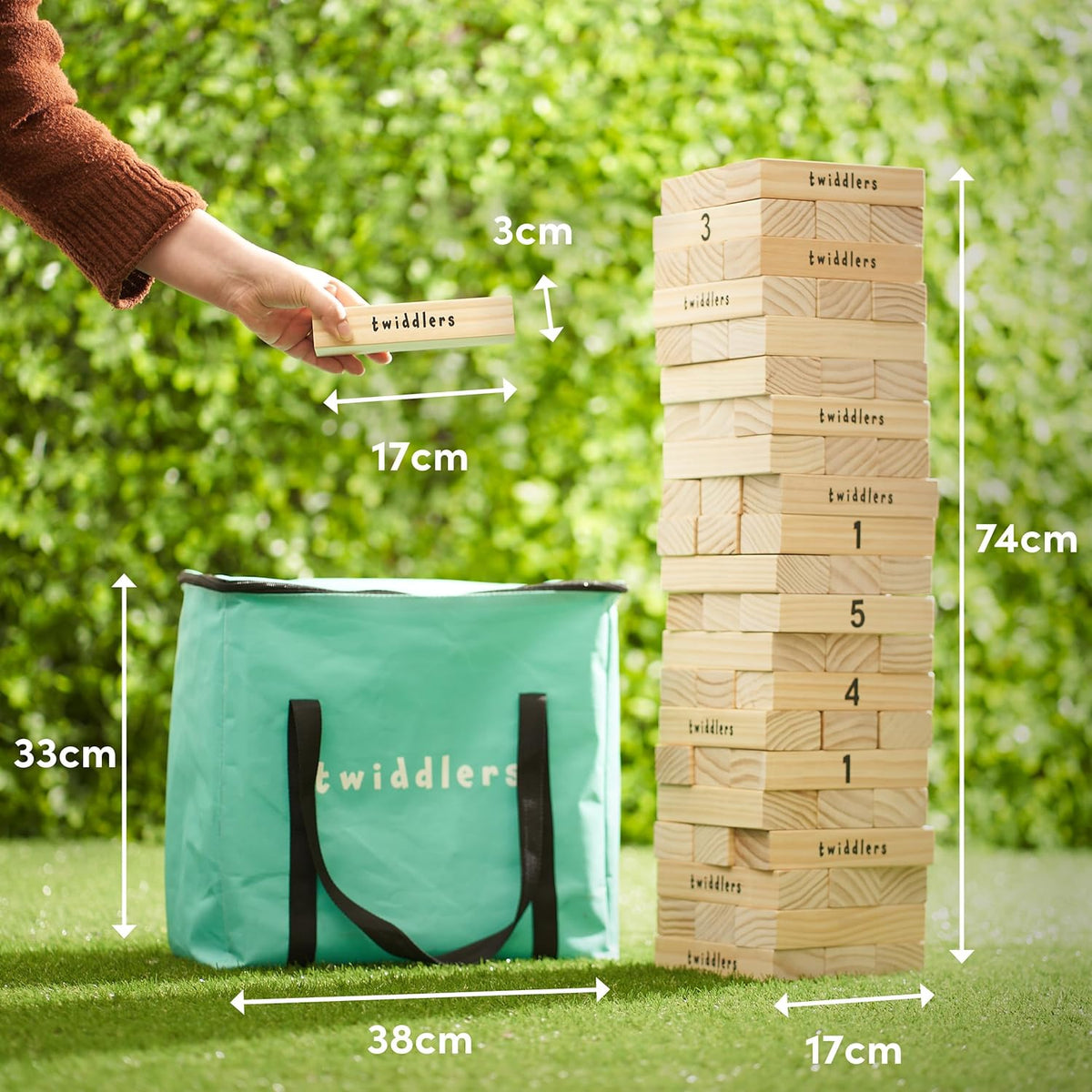 Giant Wooden Tumble Tower Garden Game Collection