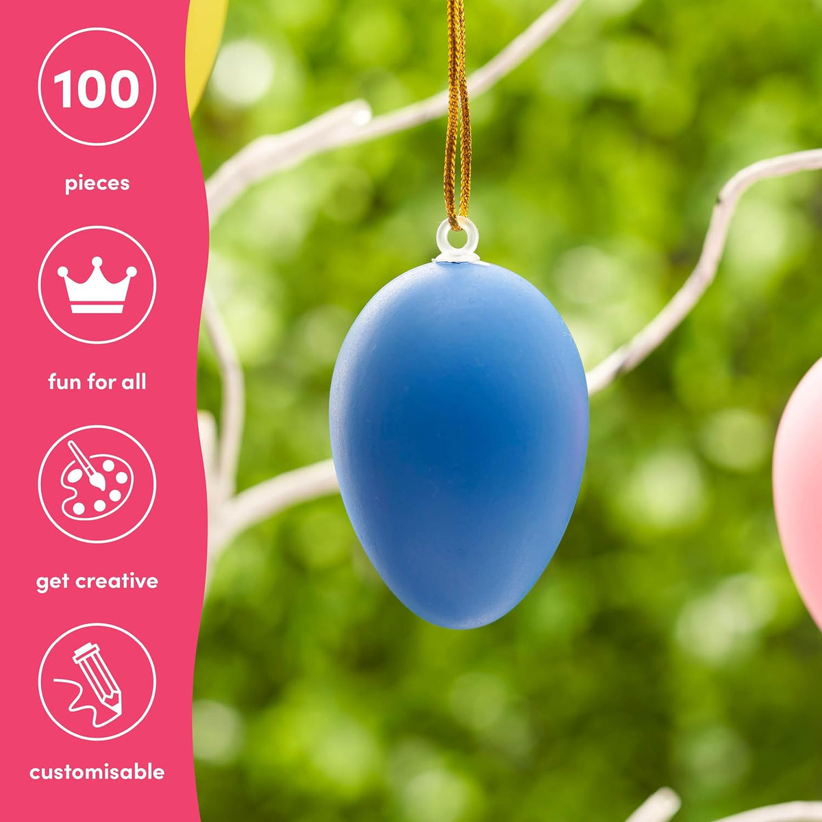 Multicolour Paint Your Own Plastic Easter Eggs Collection