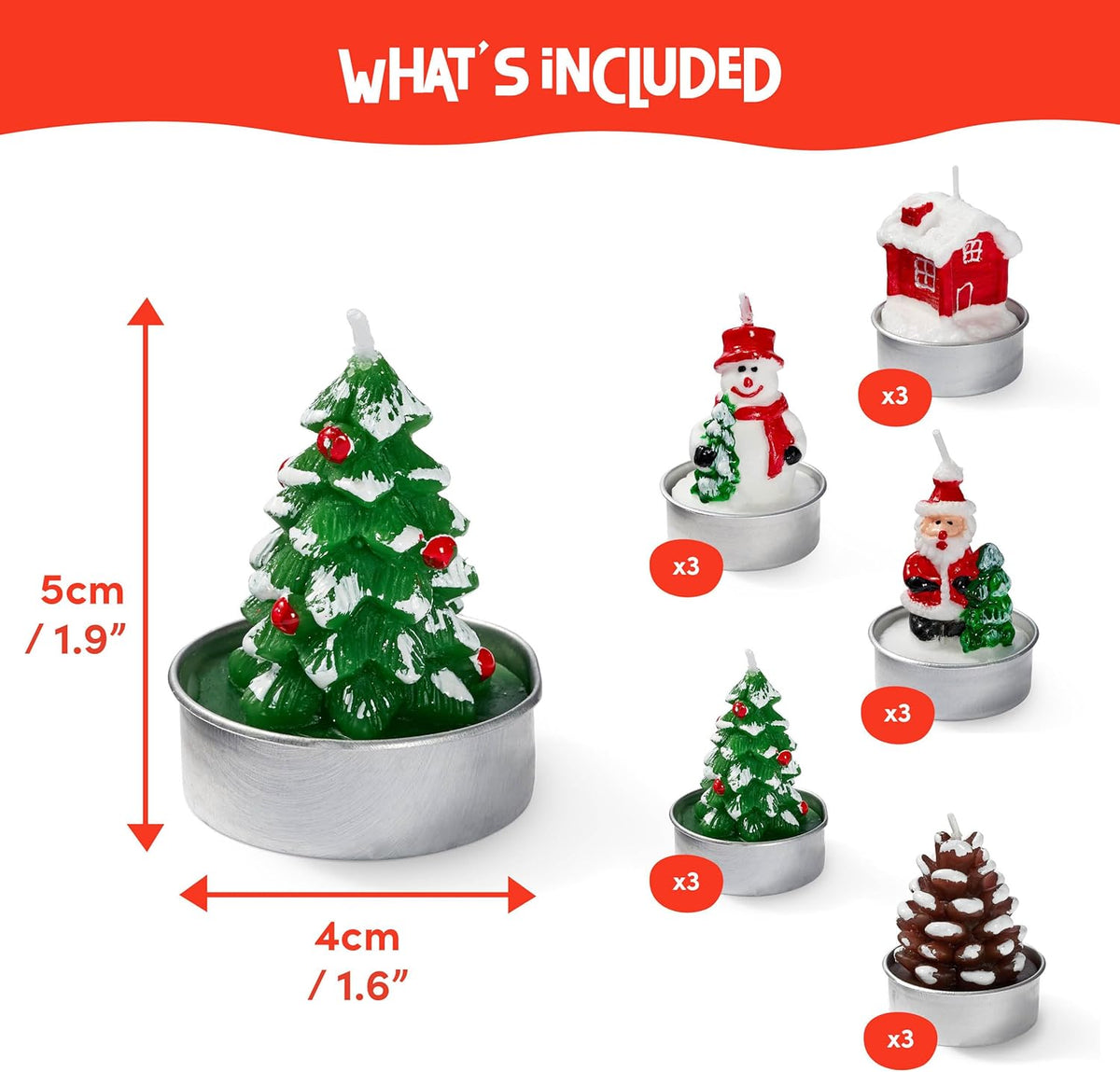 Festive Christmas Tealight Candles Collection