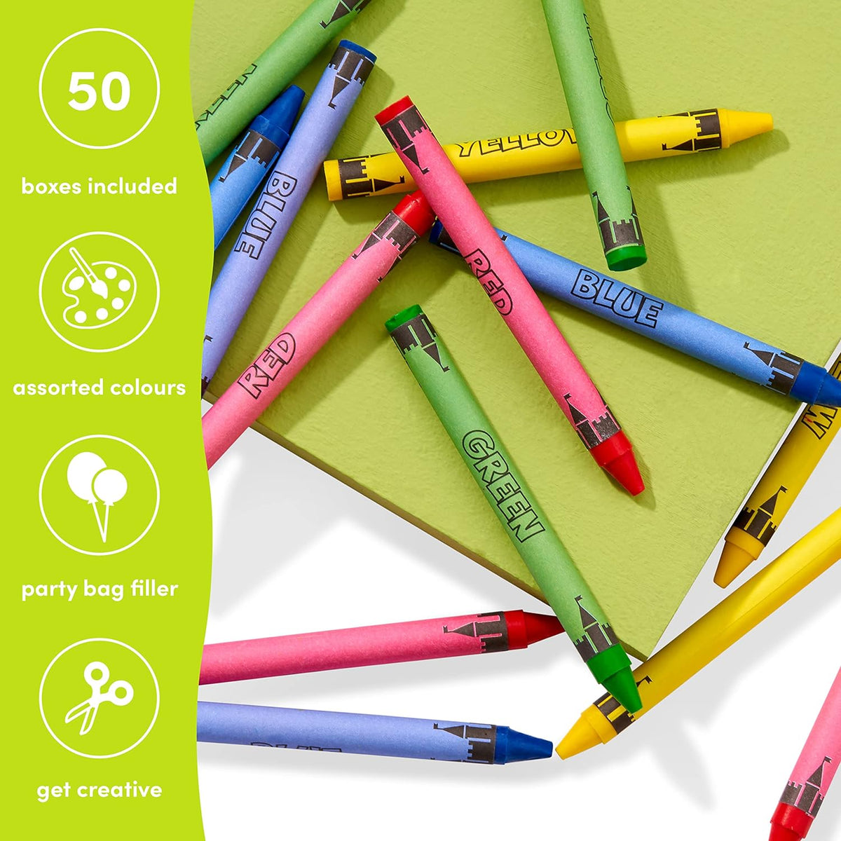 Wax Colouring Crayons (Packs of 4) Set