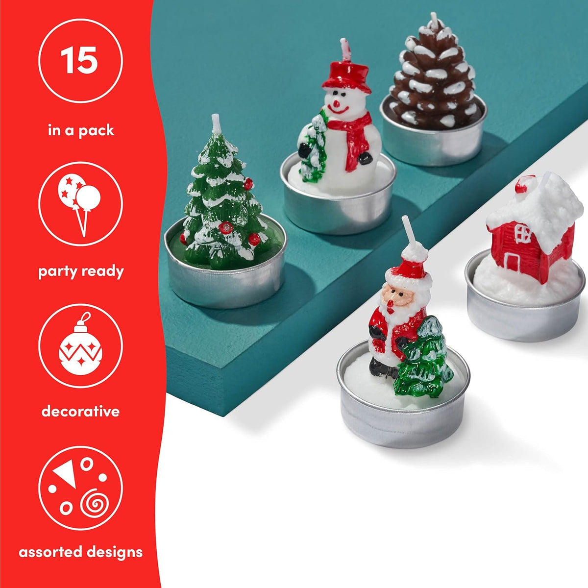 Festive Christmas Tealight Candles Collection