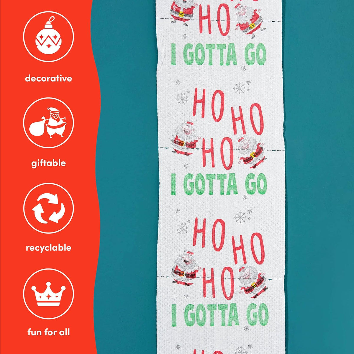 'Ho Ho Ho I Gotta Go' Festive Toilet Rolls Collection