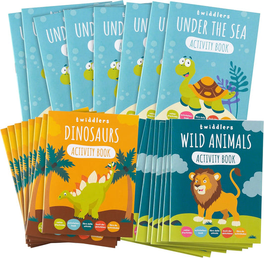 Wildlife & Dinosaurs Activity Colouring Books Set