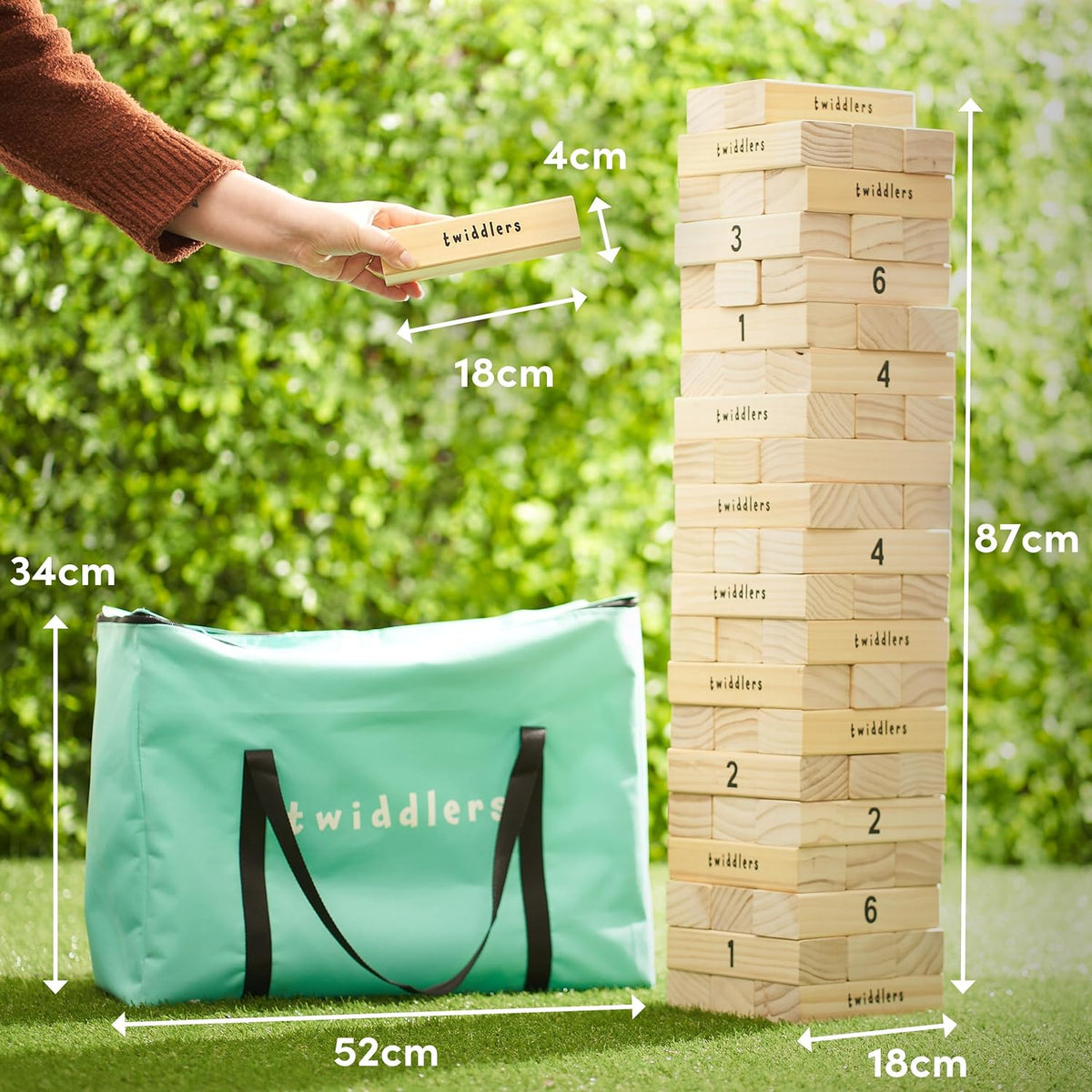 Giant Wooden Tumble Tower Garden Game Collection