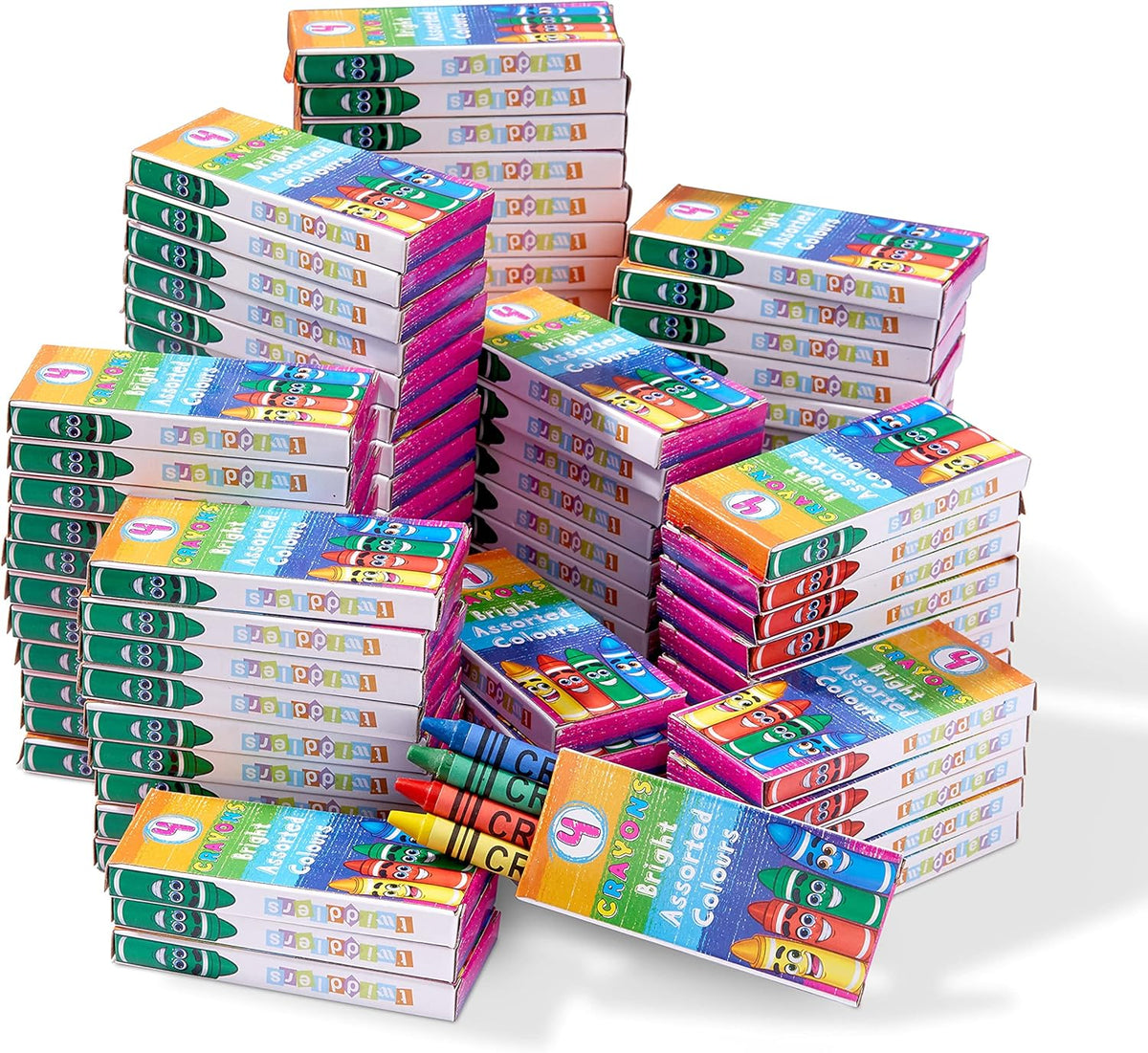 Wax Colouring Crayons (Packs of 4) – Mini