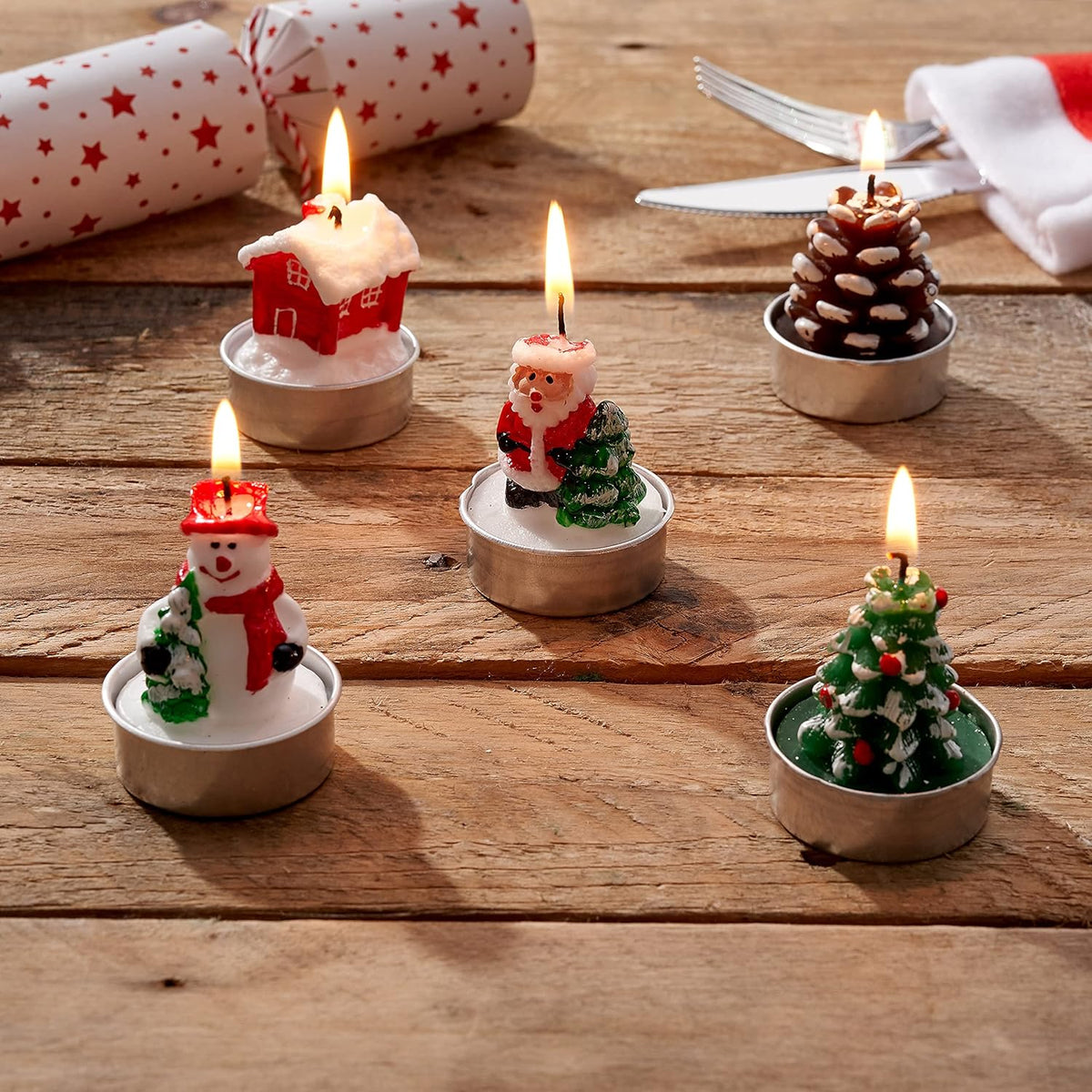 Festive Christmas Tealight Candles Collection