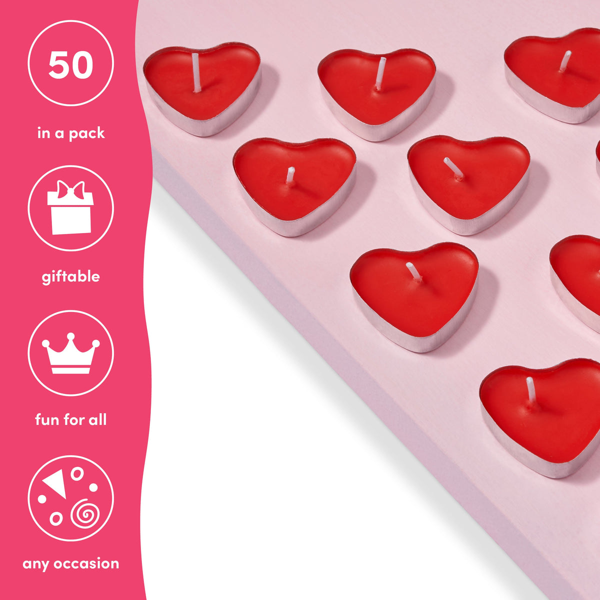 Red Heart Shaped Scented Candles Collection