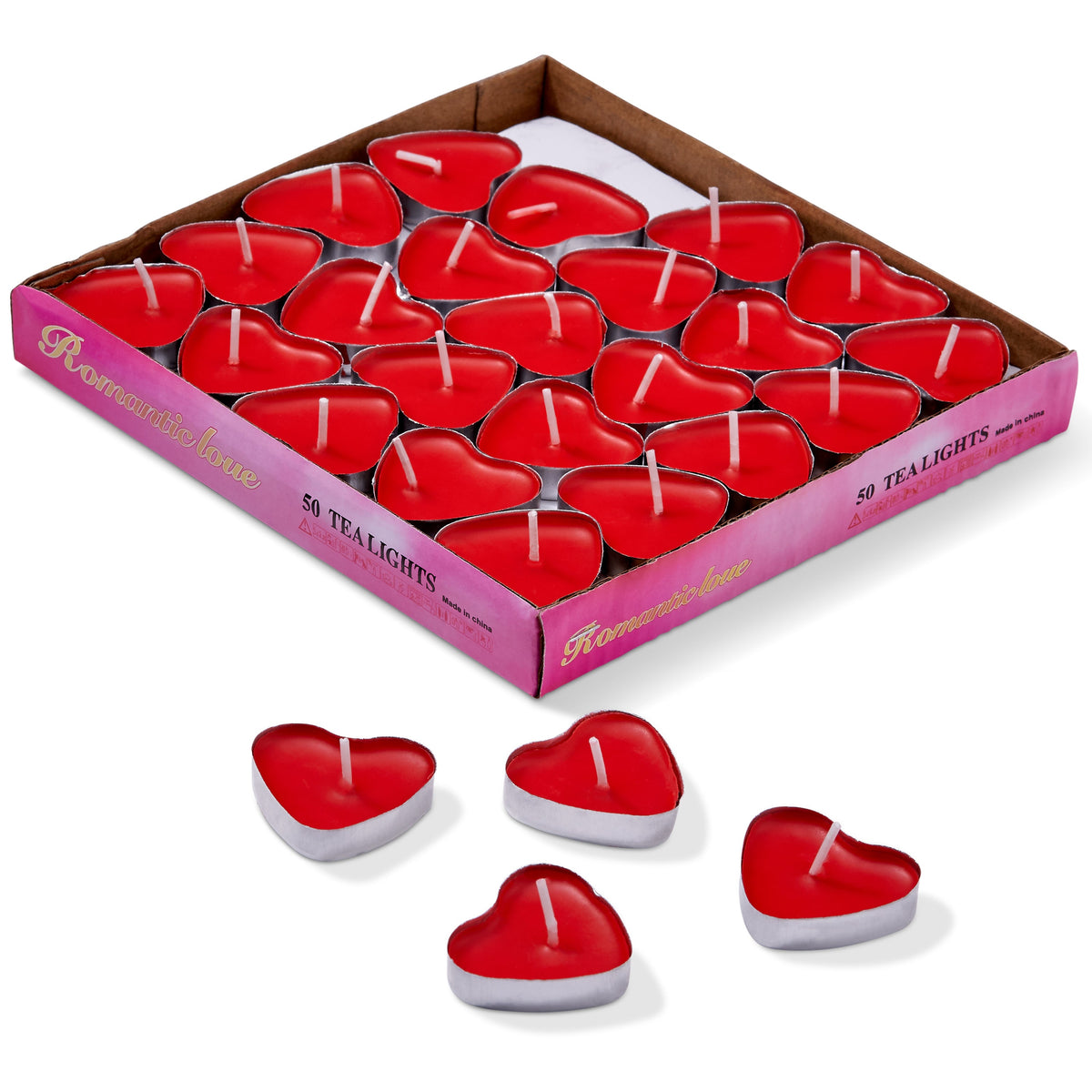 Red Heart Shaped Scented Candles Collection