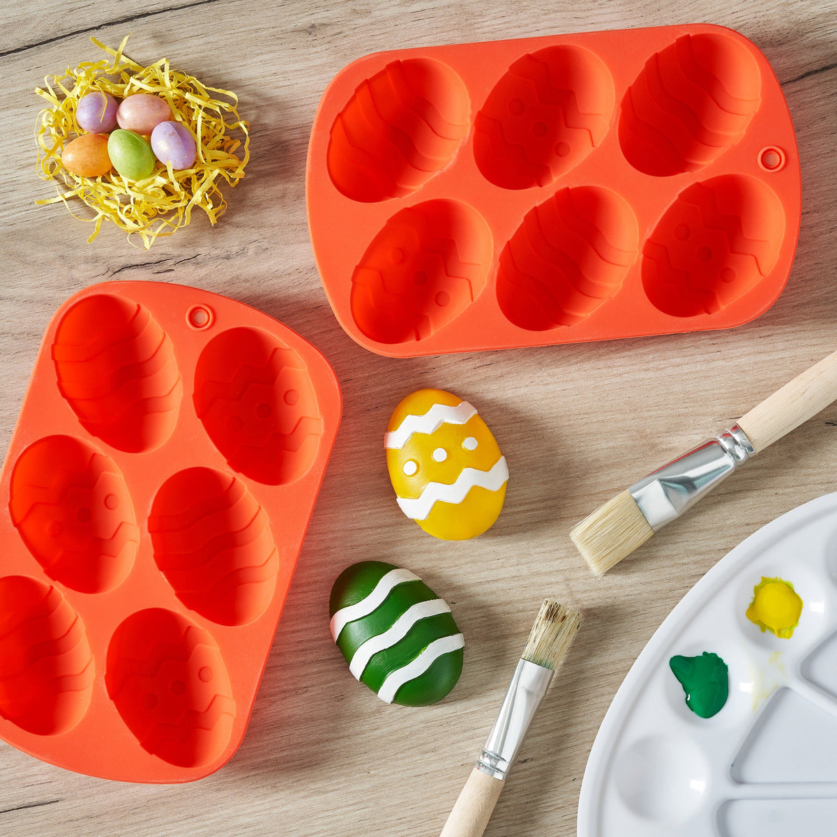 Silicone Easter Egg Mould Trays (Red) Collection