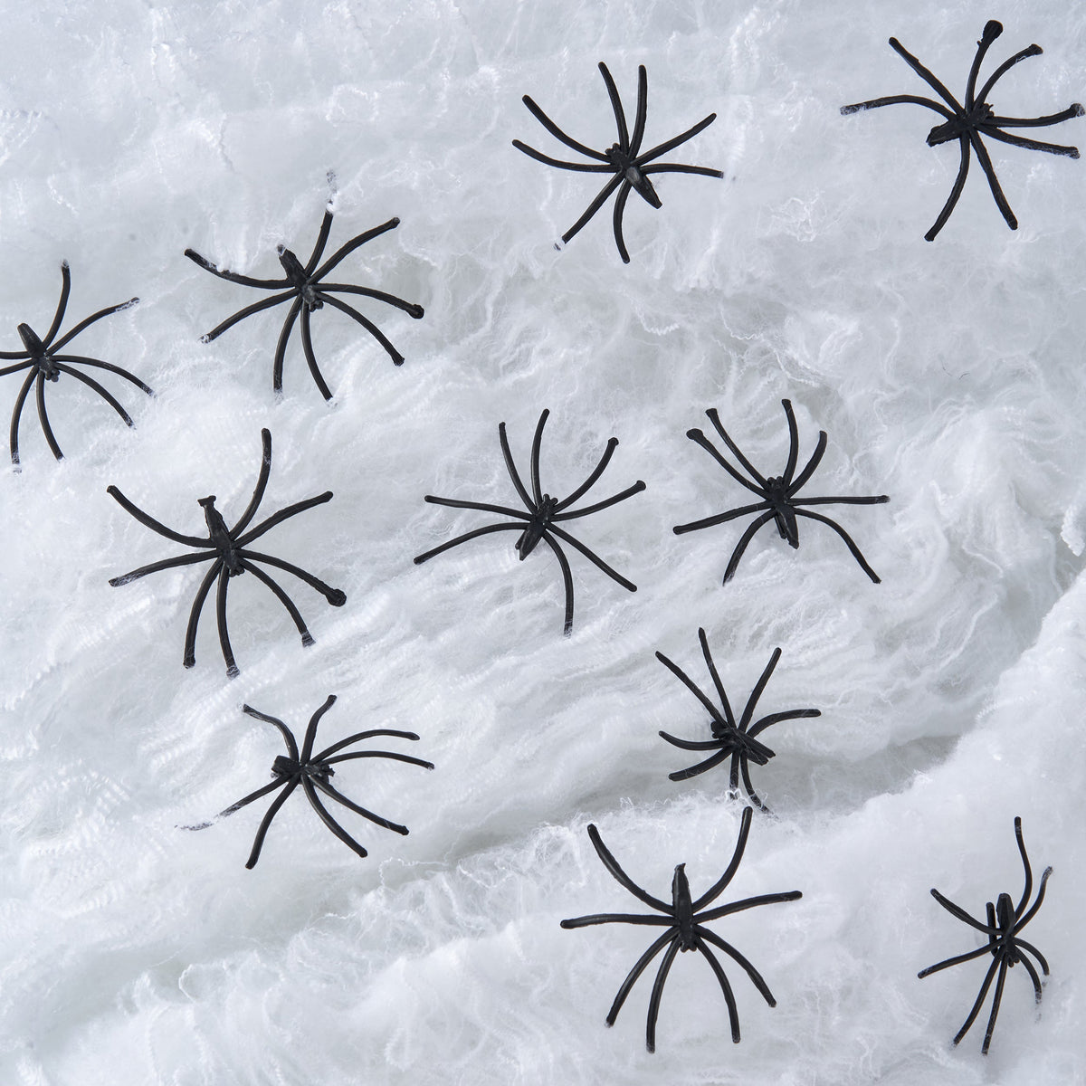 Stretchable Cob Web & 40 Fake Spiders – Extra Large
