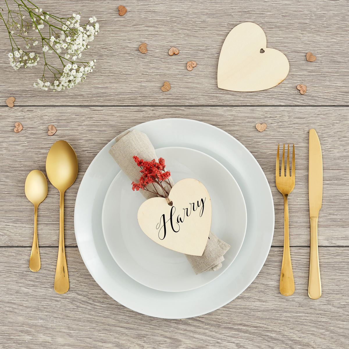 Decorative Wooden Hearts Including String