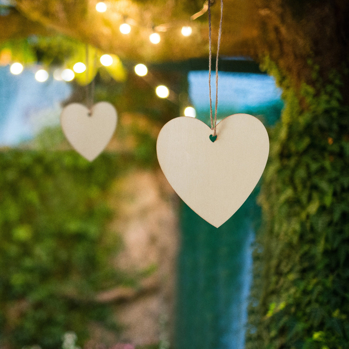 Decorative Wooden Hearts Including String