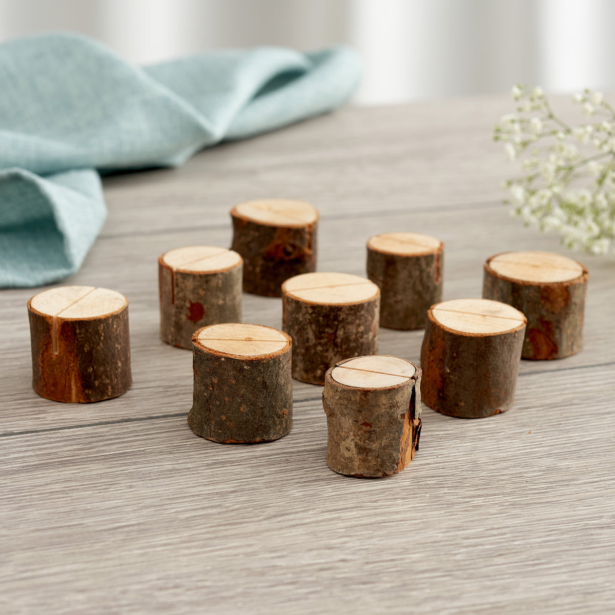 Rustic Pine Wood Table Place Holders Collection