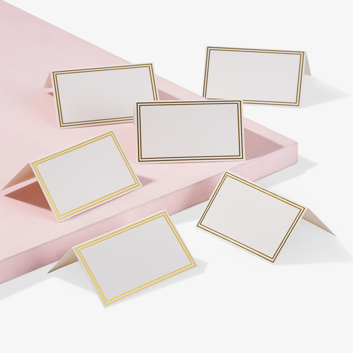 Wedding Place Name Cards Including Gold Border