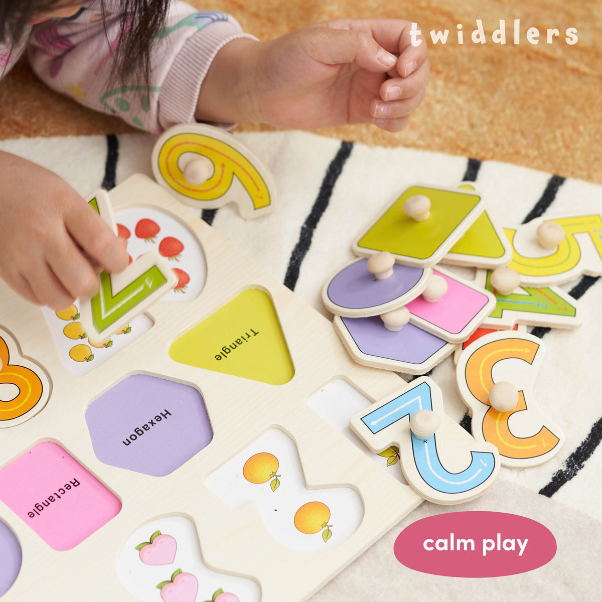 Early Learning Educational Wooden Peg Puzzles Set