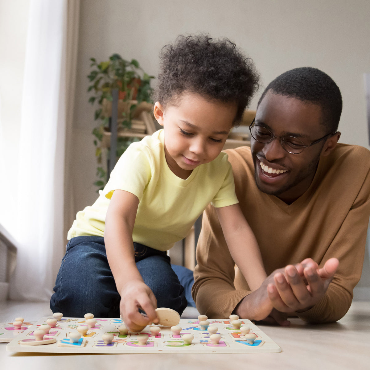 Early Learning Educational Wooden Peg Puzzles Set