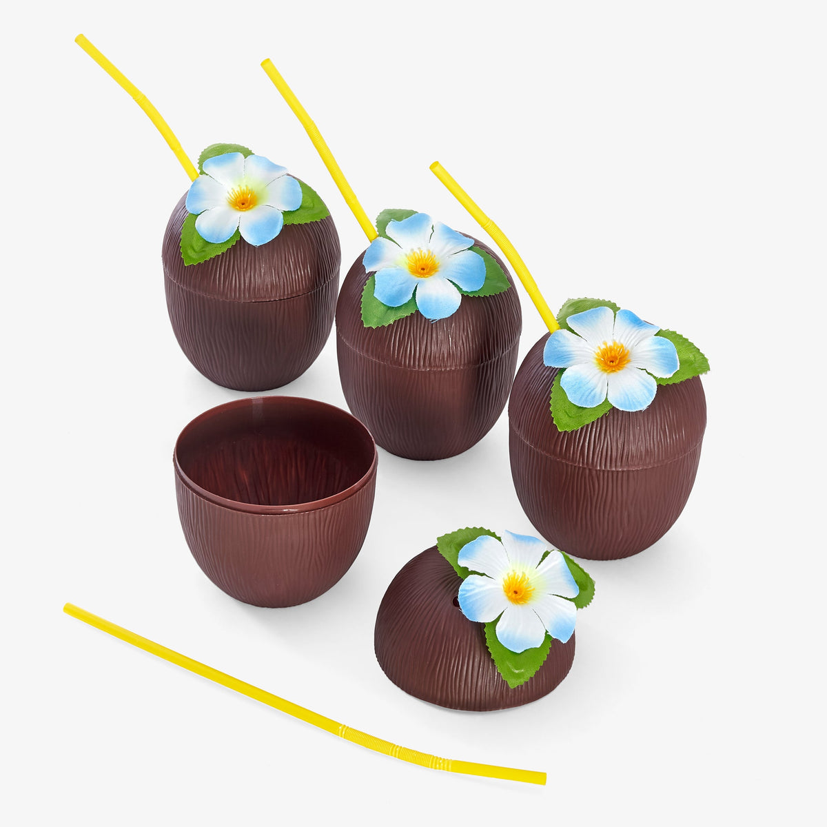 Coconut Cups with Straws (340 ml) – Reusable