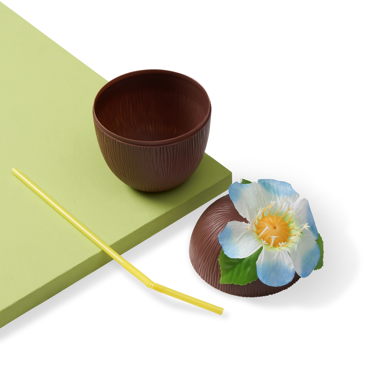 Coconut Cups with Straws (340 ml) – Reusable