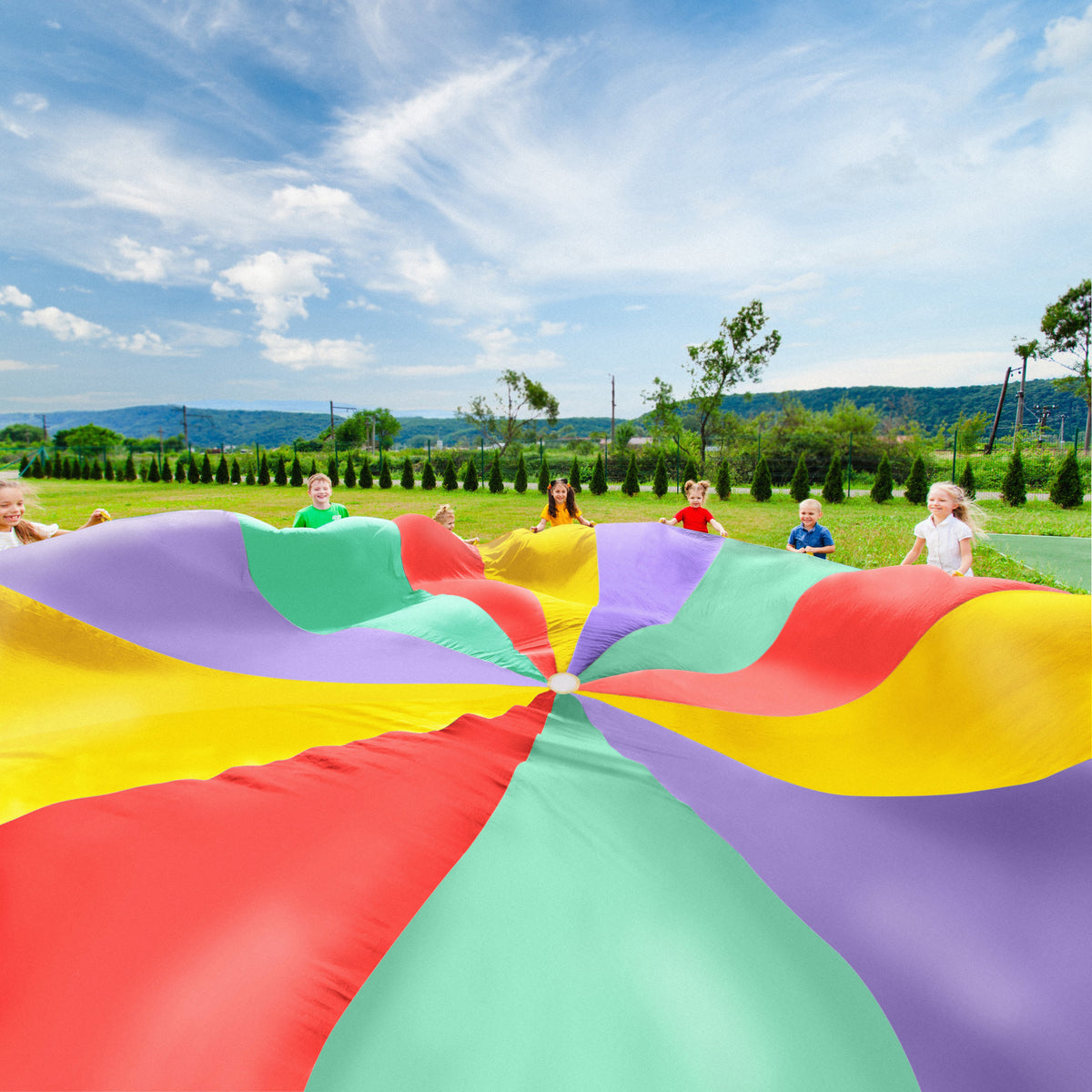 Giant Colourful Play Parachute 20ft Collection