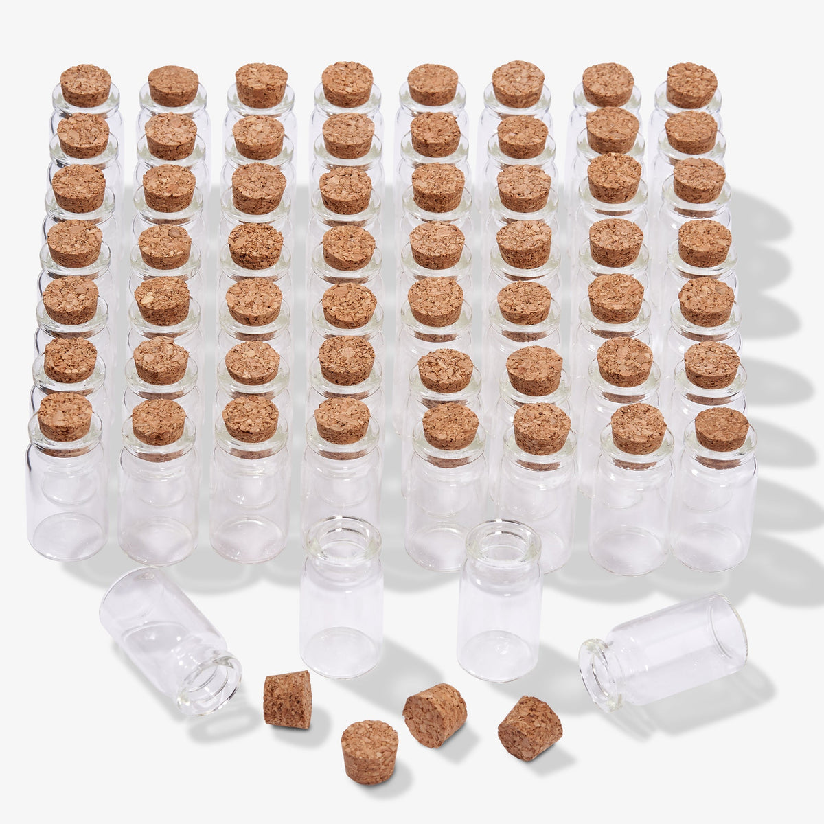 Decorative Glass Bottles with Corks Lids – Mini