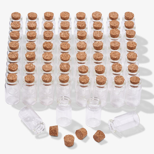 Decorative Glass Bottles with Corks Lids – Mini