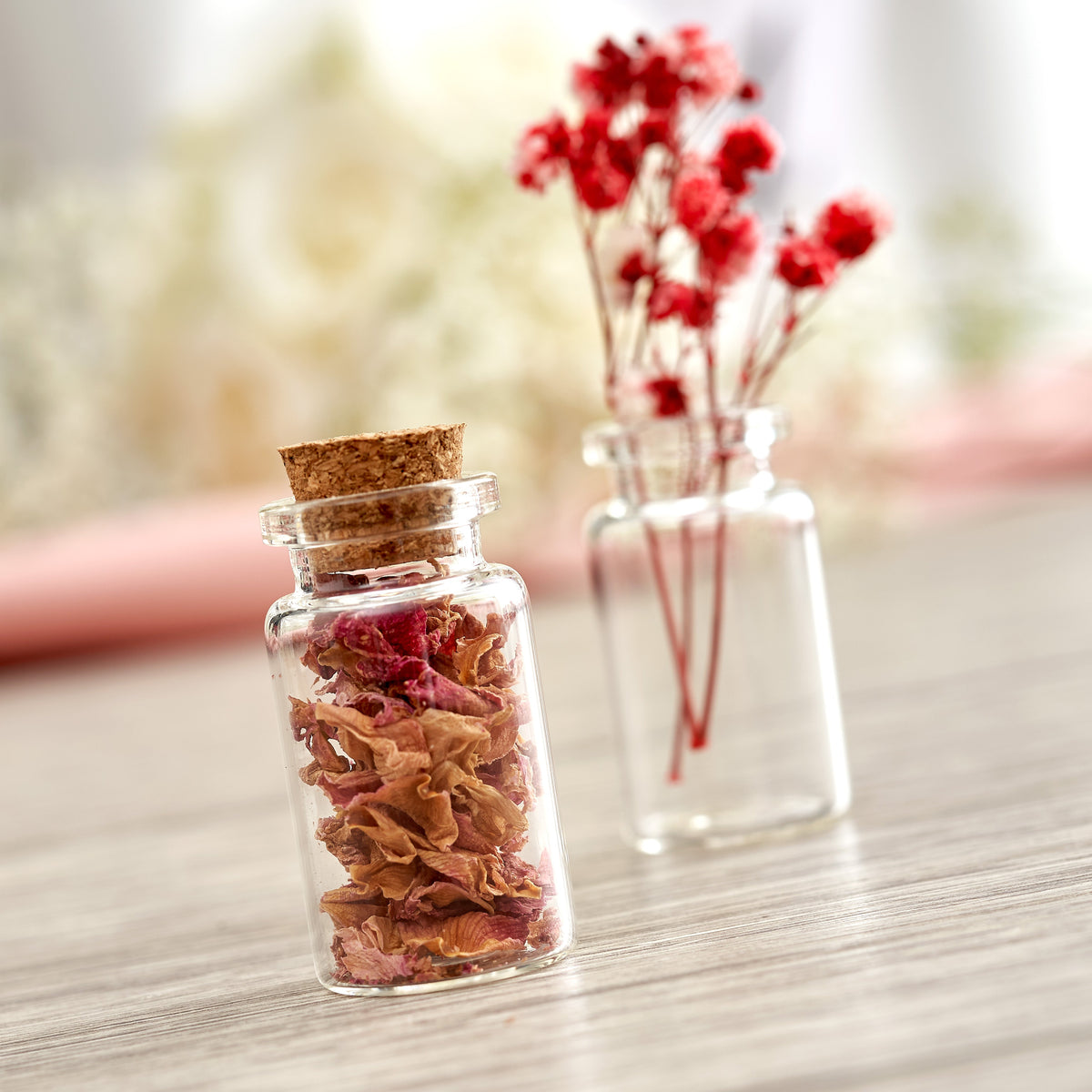 Decorative Glass Bottles with Corks Lids – Mini