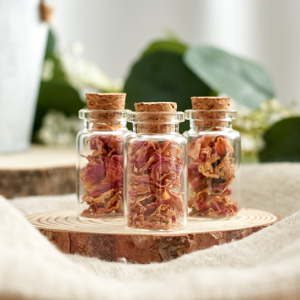 Decorative Glass Bottles with Corks Lids – Mini