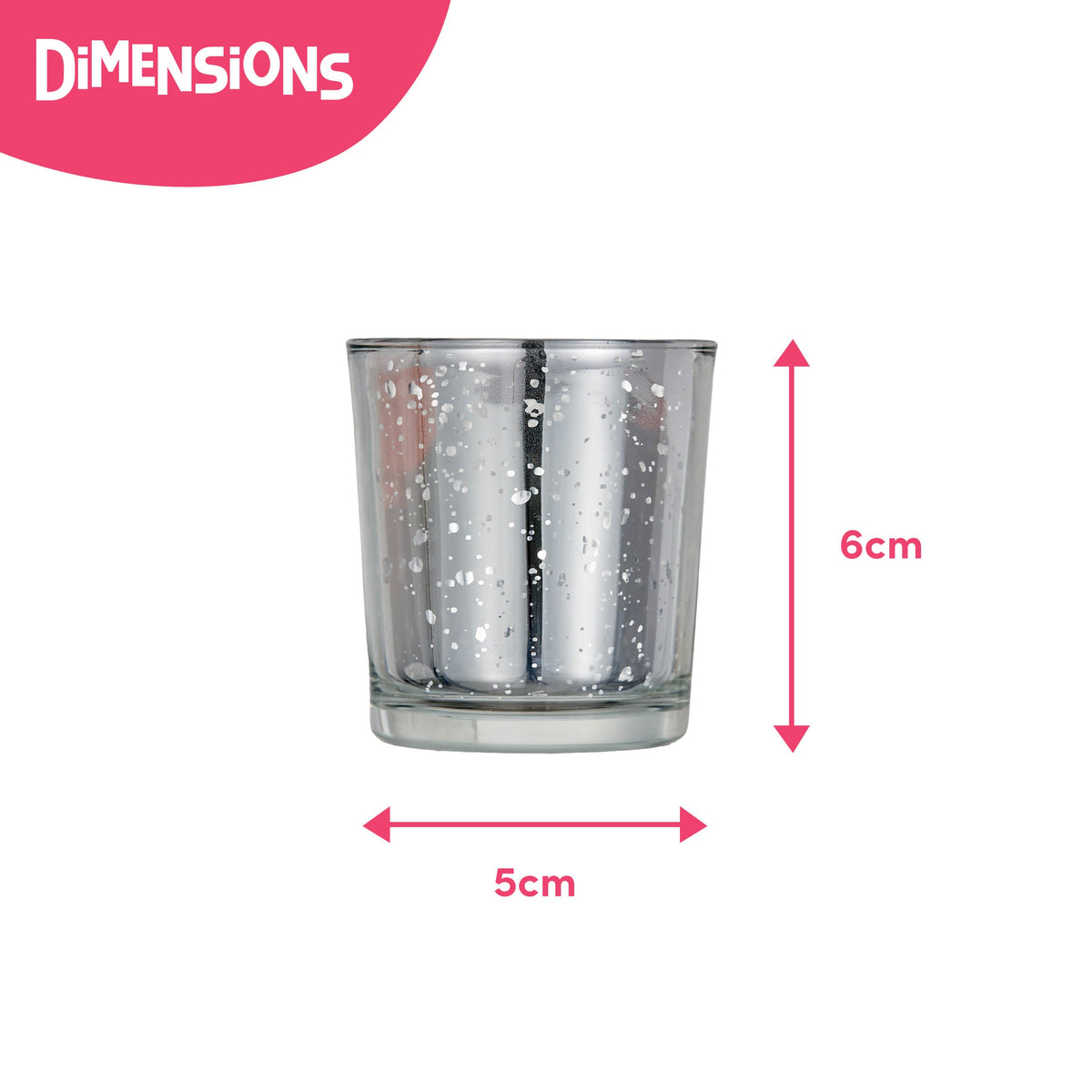 Speckled Silver Glass Tea Light Holders Collection