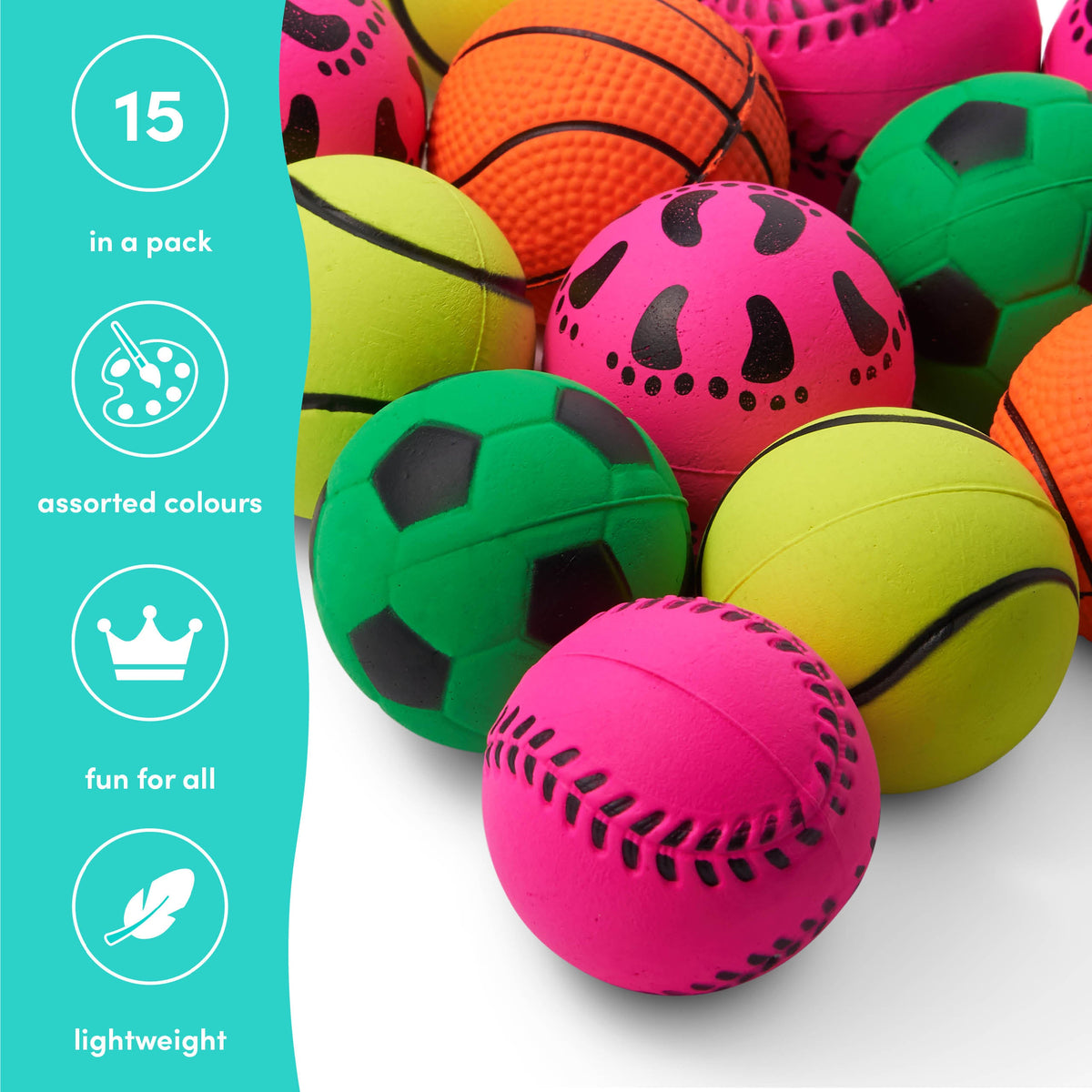 Soft Play Rubber Bouncy Balls Set