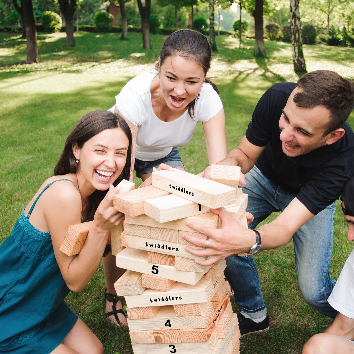 Giant Wooden Tumble Tower Garden Game Collection