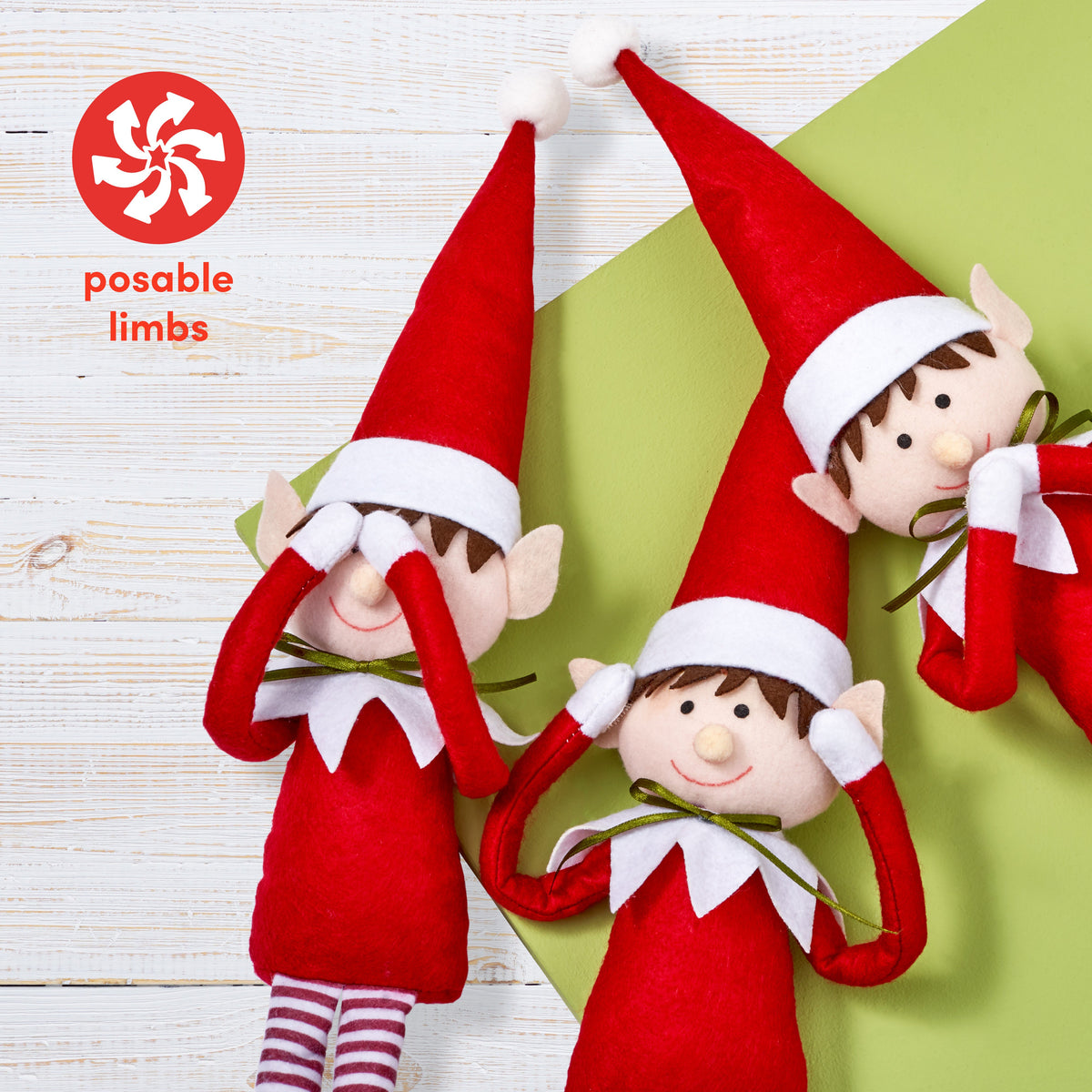 Posable Plush Christmas Elves Collection