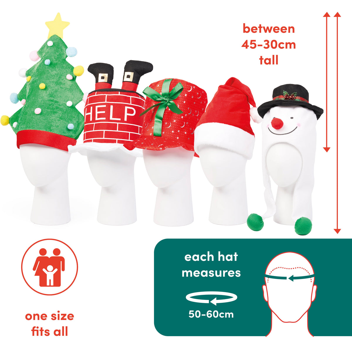 Assorted Premium Novelty Christmas Party Hats