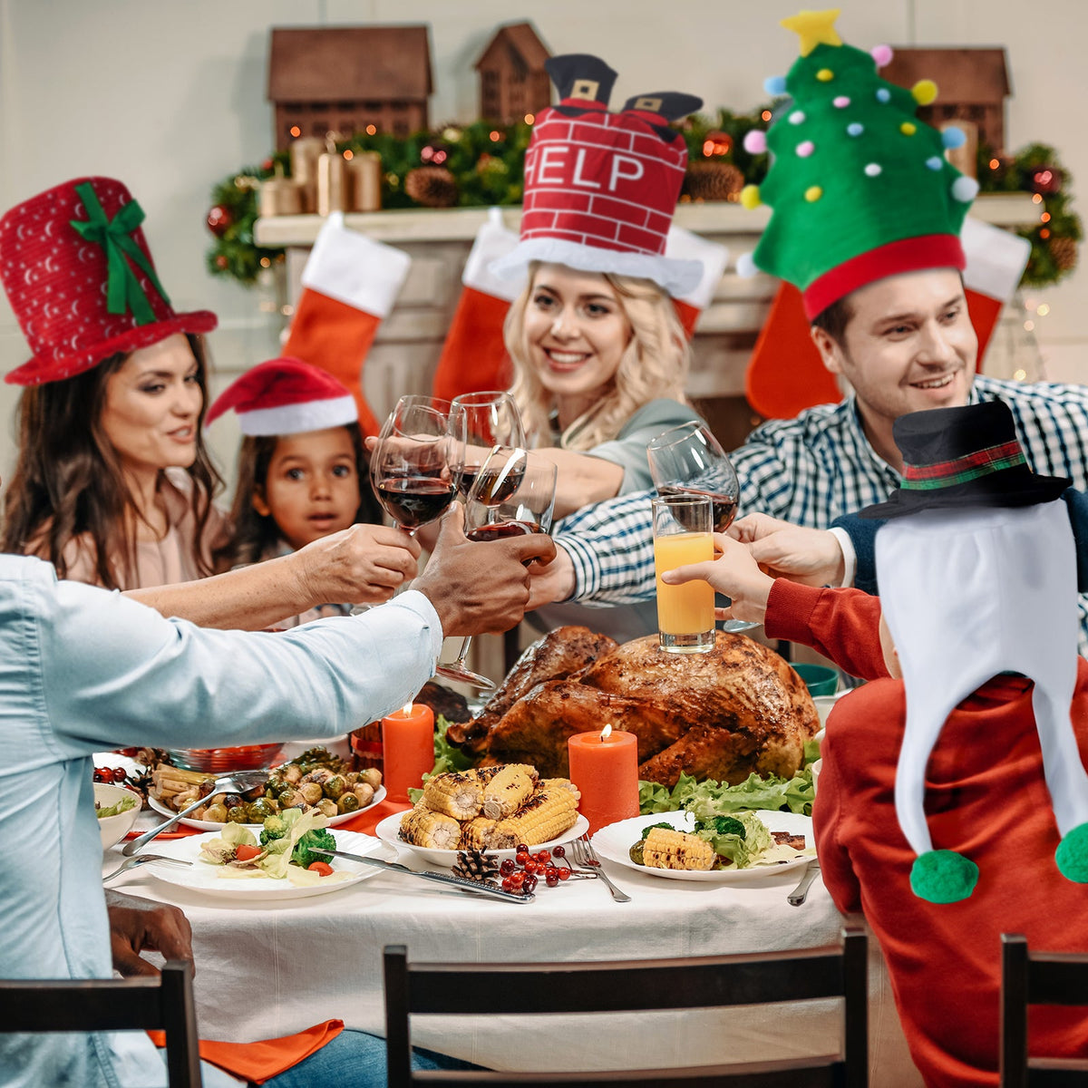 Assorted Premium Novelty Christmas Party Hats