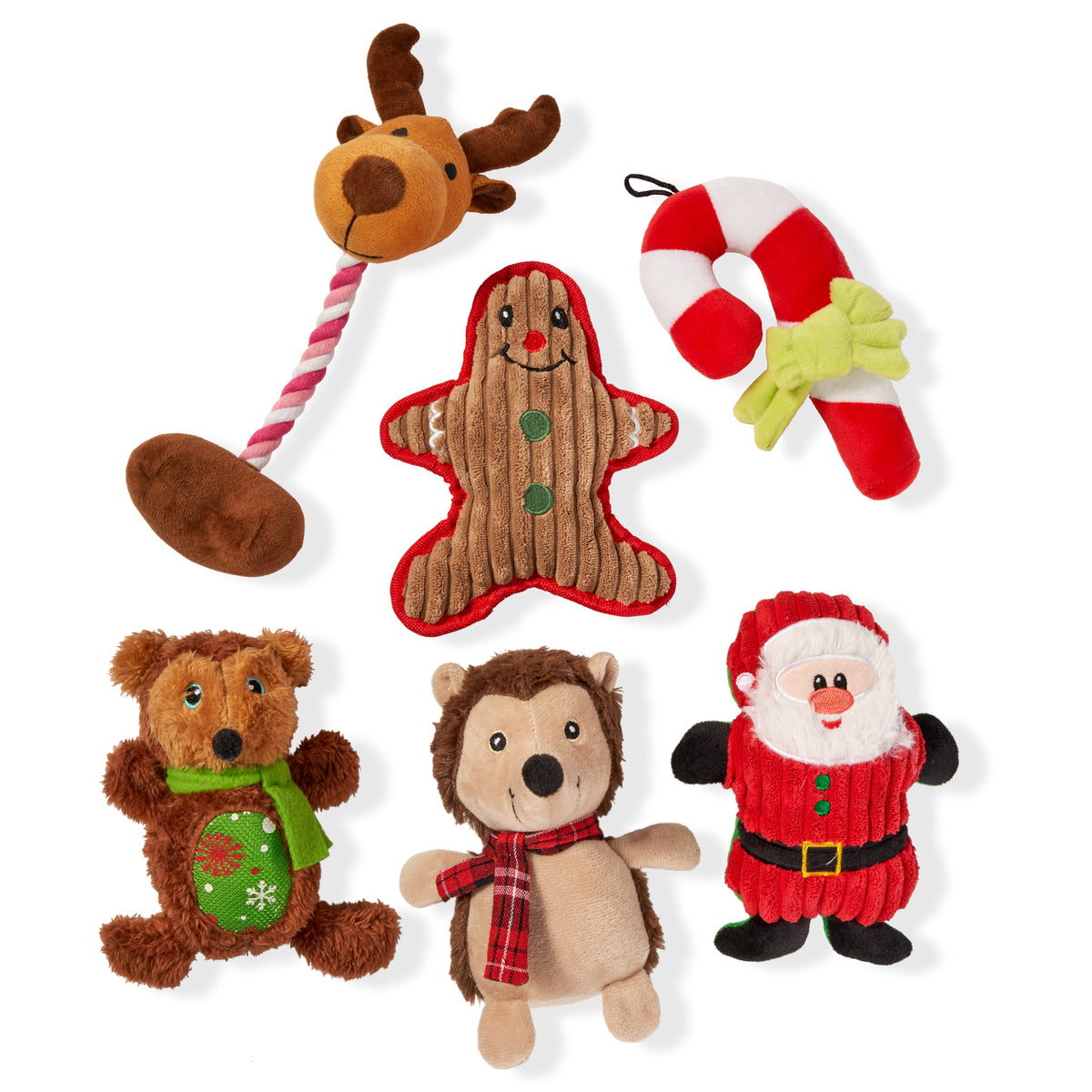 Festive Christmas Dog Toys Set
