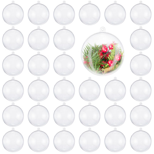 Fillable Christmas Baubles (Small) – Clear