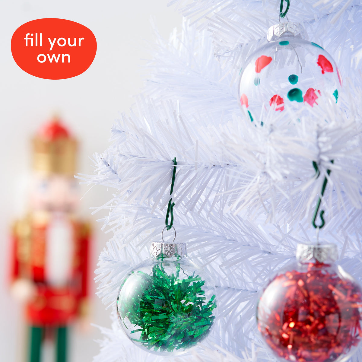 Fillable Christmas Baubles (6cm) – Clear