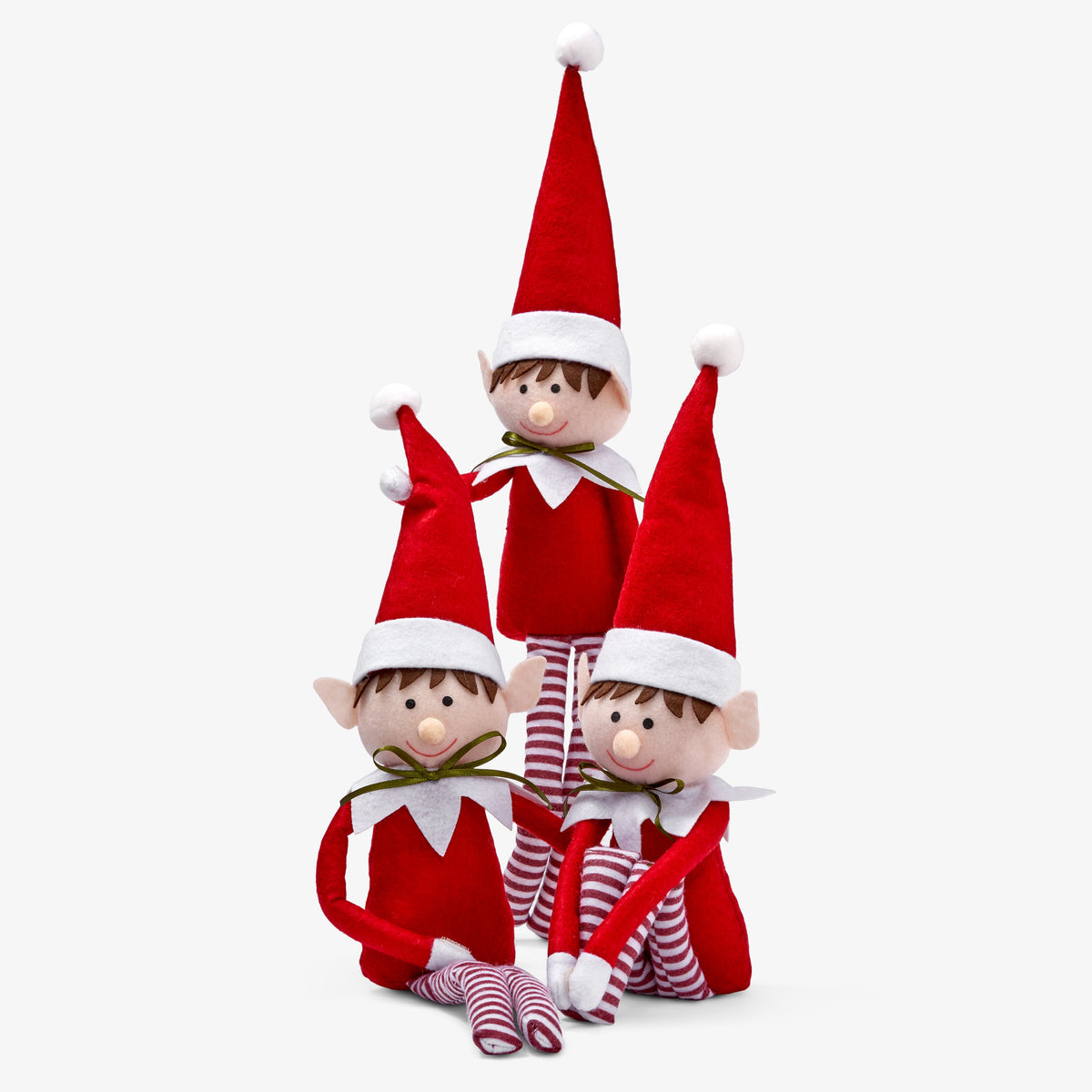 Posable Plush Christmas Elves Collection