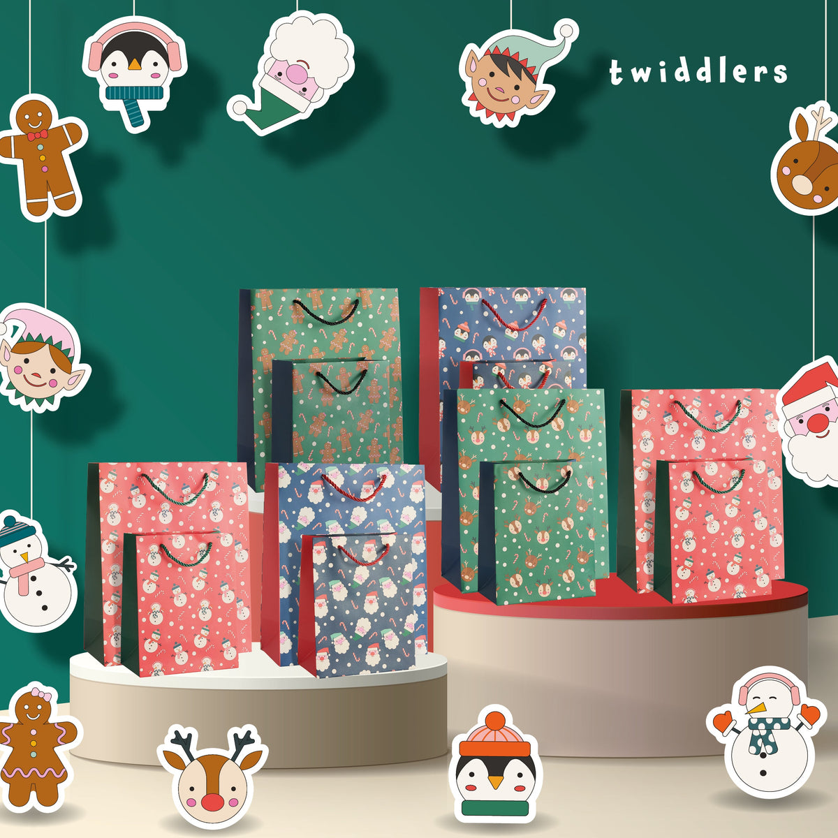 Christmas Characters Gift Bags – Assorted