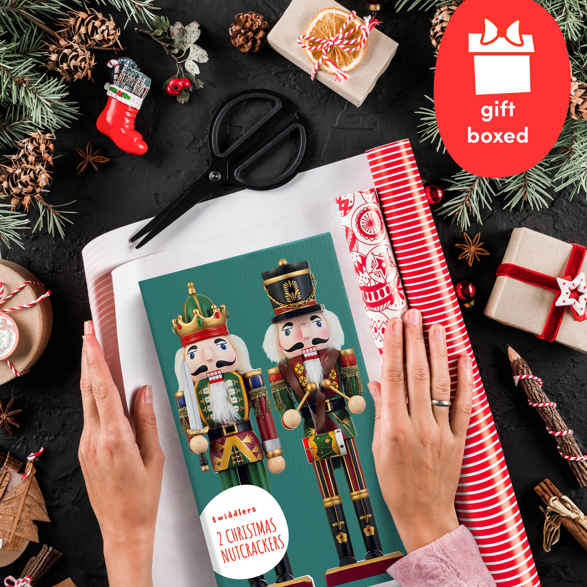 Christmas Wooden Nutcracker Soldiers (30cm) – Traditional
