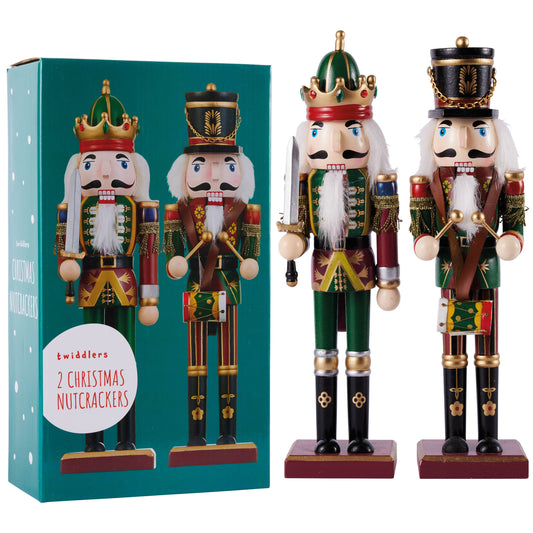 Christmas Wooden Nutcracker Soldiers (30cm) – Traditional