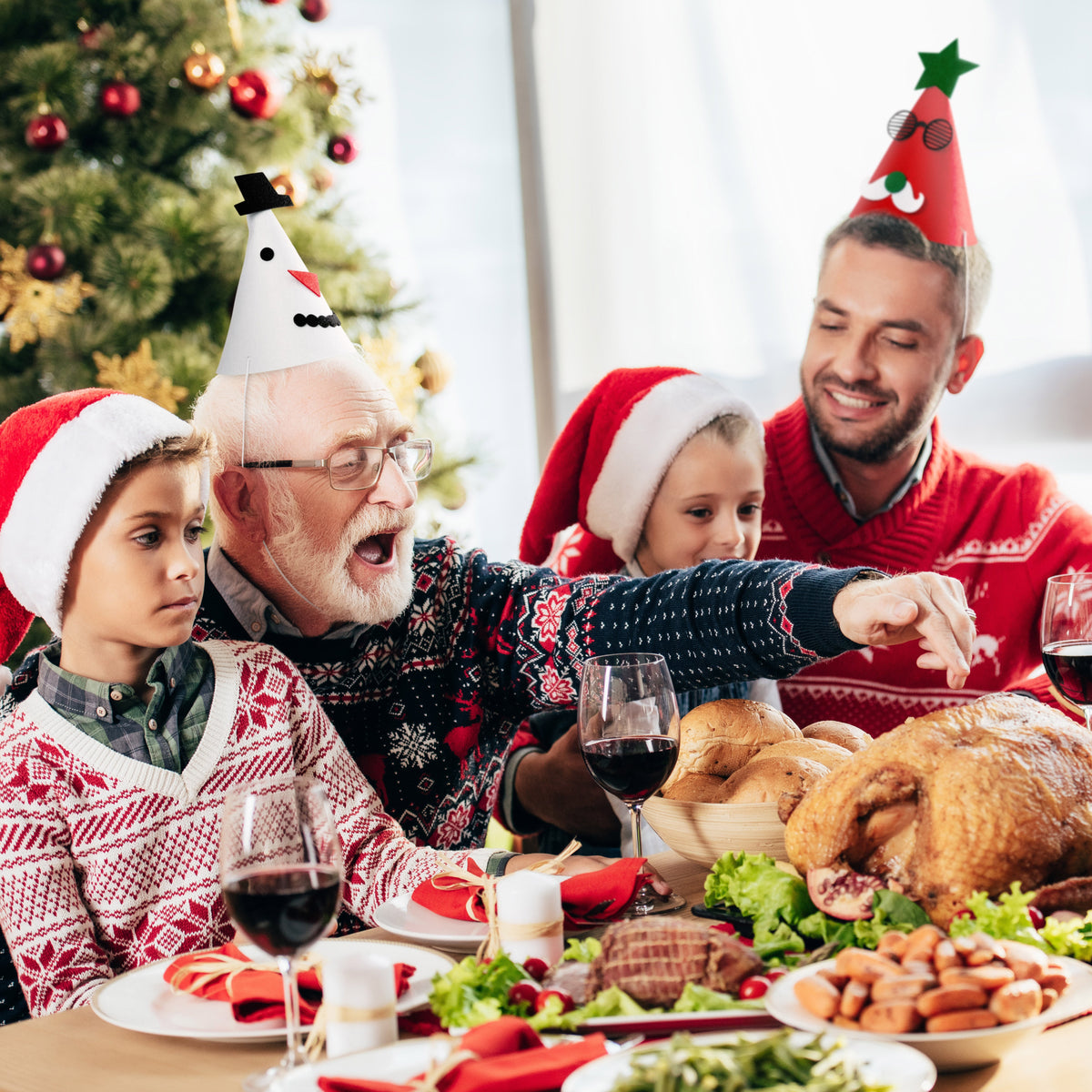 Festive Christmas Party Hats Set