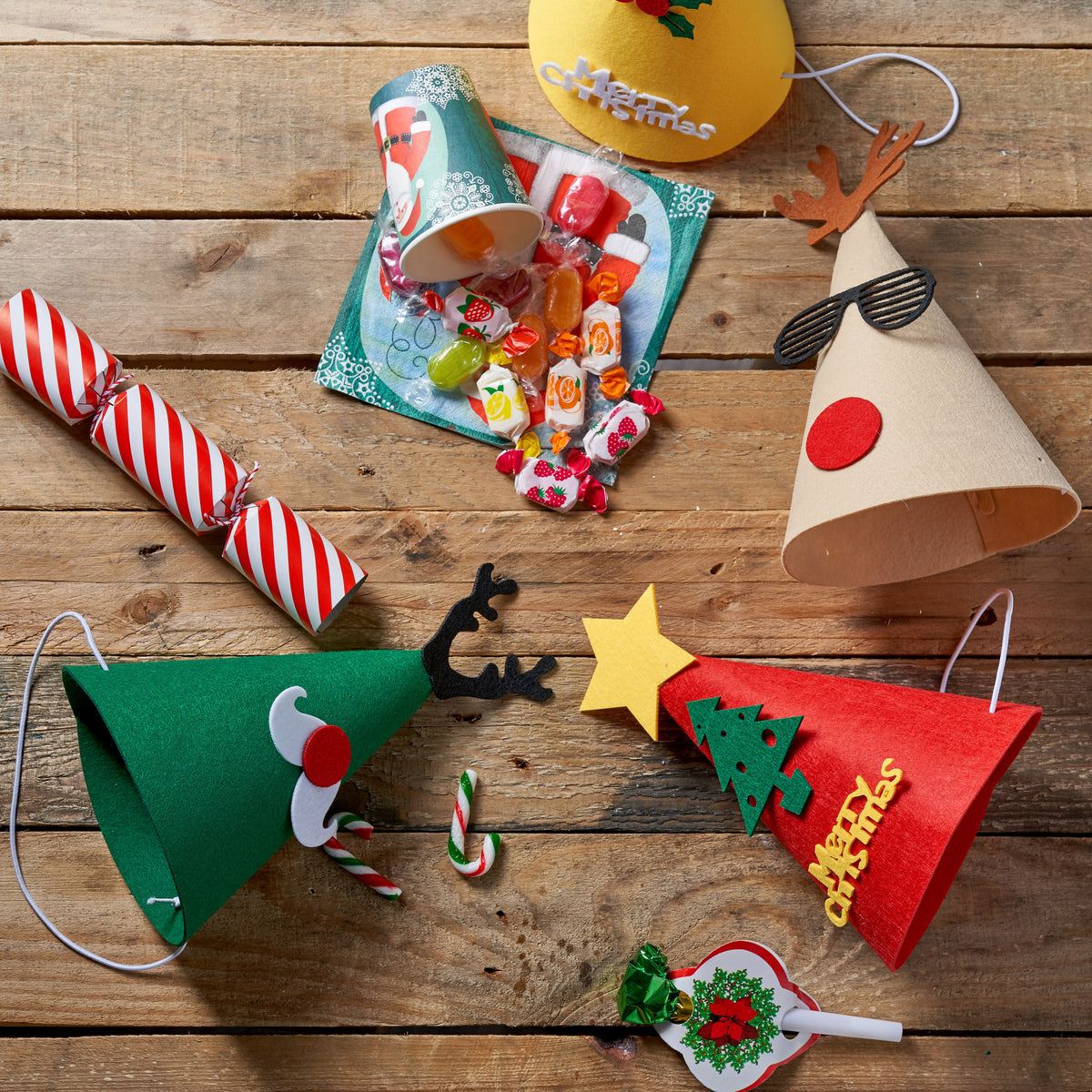 Festive Christmas Party Hats Set
