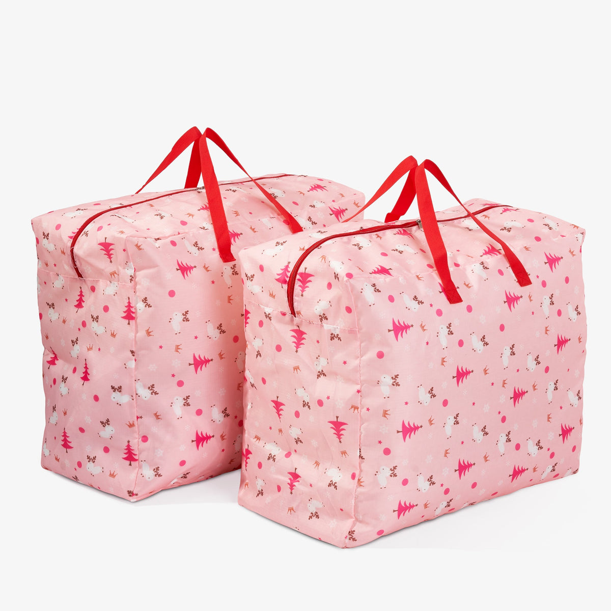 Pink Christmas Storage Bags Set