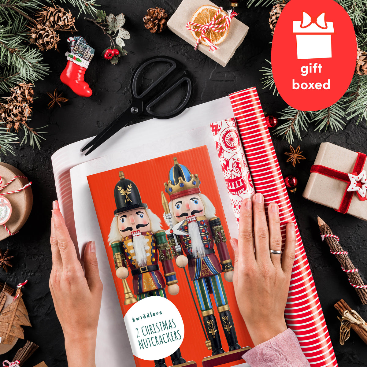 Christmas Wooden Nutcracker Soldiers (30cm) – Traditional
